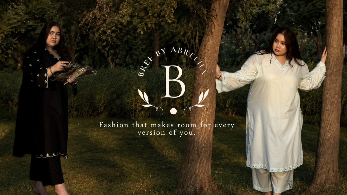 Two women wearing Bree by Abreeha embroidered kurta sets in an autumn garden
